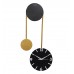 Hanging Ring Black & Gold Wall Clock